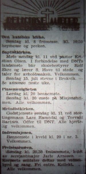 DNTs landsmøte befordret egen kirkespalte i H.T.6. juli 1951.JPG
