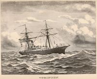 DS «Vøringen» – mange tidligere dampskip hadde også rigg slik at de kunne får for seil.