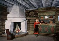 Dagne Tveiten som oppsynskvinne Norsk Folkemuseum