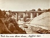 Dals bro over Rise-elven. Oppført 1864. Kilde: Jernbanemuseet
