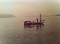 Delfin før ombyggingen uten stormast. Ukjent årstall. Foto: Herold Antonsen
