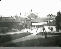 Utstillingen sett fra Nisseberget. Foto: Ludwik Szacinski De Ravicz/Oslo Museum (1883).