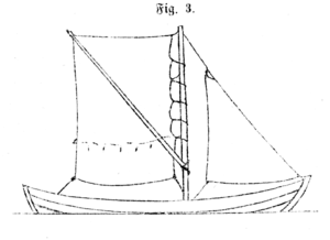 Sjægte med Sprydseil