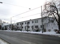 Rekkehus, Drammensveien 110 A-E og F-I i Oslo (1932). Foto: Stig Rune Pedersen