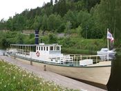 D/S Engebret Soot ved Haldensvassdragets kanalmuseum, Ørje. Foto: Siri Iversen