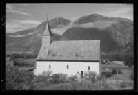 Eidfjord gamle kyrkje. Foto: Ukjend/Nasjonalbiblioteket