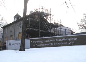 Eidsvollsbygningen restaurering 2013 april.jpg