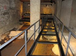 Motiv fra den utgravde kjelleren i Eidsvollsbygningen (2014). Foto: Stig Rune Pedersen