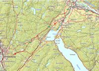 Kart som viser gårdens beliggenhet.