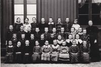 Skoleelever på begynnelsen av 1900-tallet.