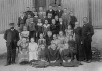 Elever ved Kredsskolen i Vestfossen, ukjent år.