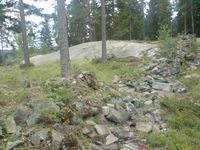 Rester av søndre skanse. Foto: Pål Giørtz