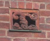 Detalj fra vegg, luftventil med ornamenter, Emanuel Vigeland museum. Foto: Stig Rune Pedersen