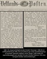 Fra Vestlandsposten 1888 Foto: Pål Winther (collage)