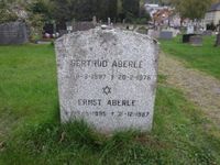 Gravminnet til Ernst Aberle. Foto: Elin Olsen