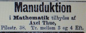 Faksimile Aftenposten 1883 annonse Axel Thue.JPG