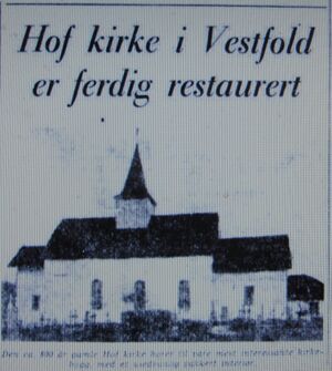 Faksimile Aftenposten 1958 Hof kirke.JPG