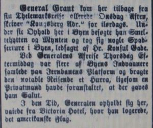 Faksimile Aftenposten 22 juli 1878 Grant på Kongsberg.JPG