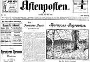 Faksimile fra Aftenposten 3. mai 1910: Om Bjørnsons begravelse.