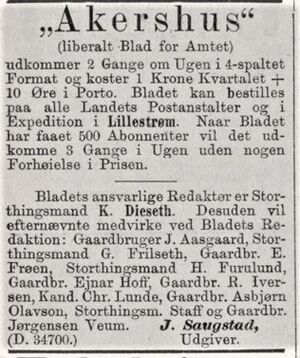 Faksimile i Verdens Gang vedr avisen Akershus 1886.jpg