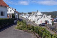 Sundeveien er hovedveien fra Farsund vestover til Lista. Foto: Leif-Harald Ruud (2020).
