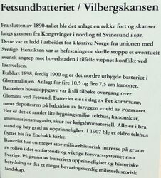 Fetsund Batteri. Tavletekst 2.