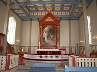 Alteret i Flå kirke (Buskerud).