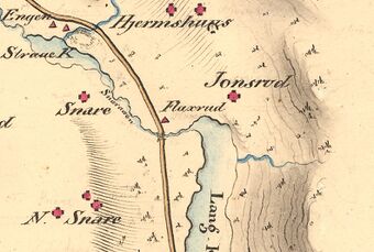 Flaksrud under Gjermshus Kongsvinger kart 1822.jpg