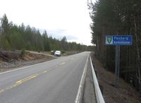 Motiv fra kommunegrensa mellom Rollag og Flesberg langs fylkesvei 40. Foto: Stig Rune Pedersen