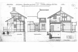 Flikkeid, Nittedal, Froland og Rise stasjoner. Reisverk. Fasader og snitt. Ark: Paul Armin Due Foto: Kent Jensby Sørensen .