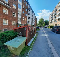 Kirkeveien 147, her til høyre, fra 2020 adressen Flintoes gate 1 A/B (1933). Foto: Jan-Tore Egge (2023).