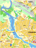 Flottørens ferd fra Kjeller til Vestre Strøm.