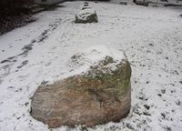 Store, dekorative steiner langs gateløpet i nordøstre del av Fougstads gate. Foto: Stig Rune Pedersen