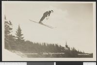 Fra Holmenkollrennene, uvisst år. Foto: Nasjonalbiblioteket