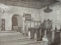 Kirkeskipet og koret rundt 1914. Foto: Ukjent / Carl Plünnecke