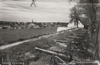 Isegran med fortet sett fra syd i Gamlebyen. Foto: J.H. Küenholdt A/S (1935–45).