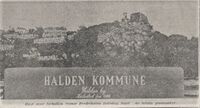 Faksimile fra Dagbladet 2. oktober 1953: utsnitt av omtale av utstillingen; Fredriksten festning laget av grønnsaker.