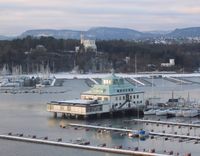Frognerkilen, med Bygdøy og Oscarshall i bakgrunnen. Foto: Stig Rune Pedersen
