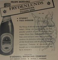 Amerikansk reklame for Frydenlund, 1953.