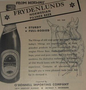 Frydenlunds øl amerikansk reklame 1953.JPG