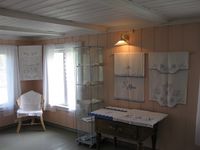 Fyresdal Bygdekvinnelag si utstilling 2013 om pyntehandkle på Øystad