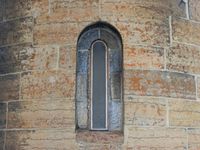 Gamle Aker kirke, vindu på østvegg. Foto: Stig Rune Pedersen