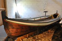 Krumstemningen «Gammelbukken» (1825) i utstilling ved Nordnorsk Båtmuseum (NNFA) Foto: Joost Koelman (2011).