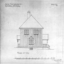 Gaukaas stasjon. Fasade nord. Arkitekt Ivar Næss