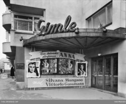 Inngangspariet. Foto: Leif Ørnelund/Oslo Museum (1954).