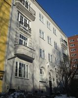 Leiegården i nåværende Gjørstads gate 4 (opprinnelig Majorstuveien 25D) i Oslo, var Beers gjennombrudd (1917-18). Foto: Stig Rune Pedersen