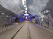 Fra inngangstunnelen til Gjøvik olympiske fjellhall. Foto: Pål Giørtz (2023).