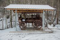 Lokomobilen som i sin tid drev saga i Gjersjøelva er bevart for ettertiden. Foto: Leif-Harald Ruud (2019)