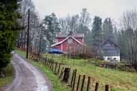 Småbruket Godlia ligger i utkanten av Østmarka; et steinkast unna FOD-gården. Foto: Leif-Harald Ruud (2016)