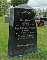 Kari Gyland (f. Frogner), Ragnhild Lie Frogner (f. Forseth) og Maurits Frogner. Foto: Trond Nygård (2020).